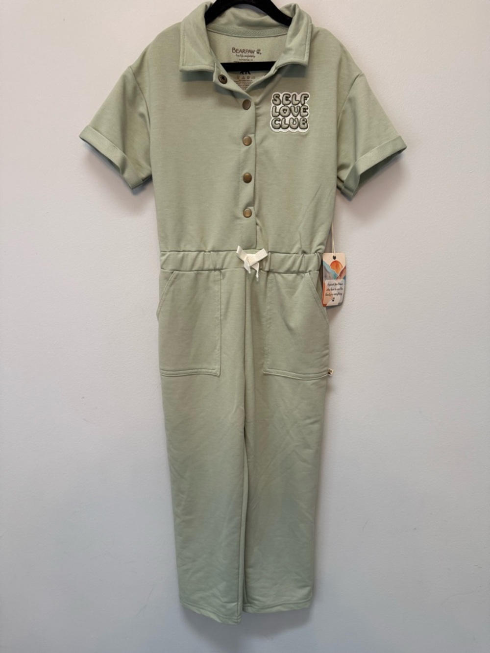 BearPaw Kids Sage Short-Sleeve 'Self Love Club' Jumpsuit
